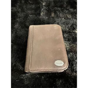 Vintage fossil zip up notebook